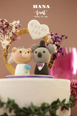 koala and bear wedding cake topper