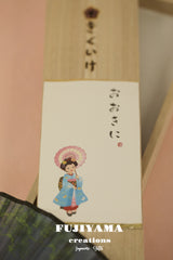 Japanese Hand Fan,Kimono Sensu,with handmade wooden box