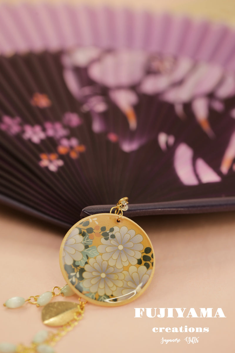 Japanese Hand Fan,Kimono Sensu,with handmade wooden box