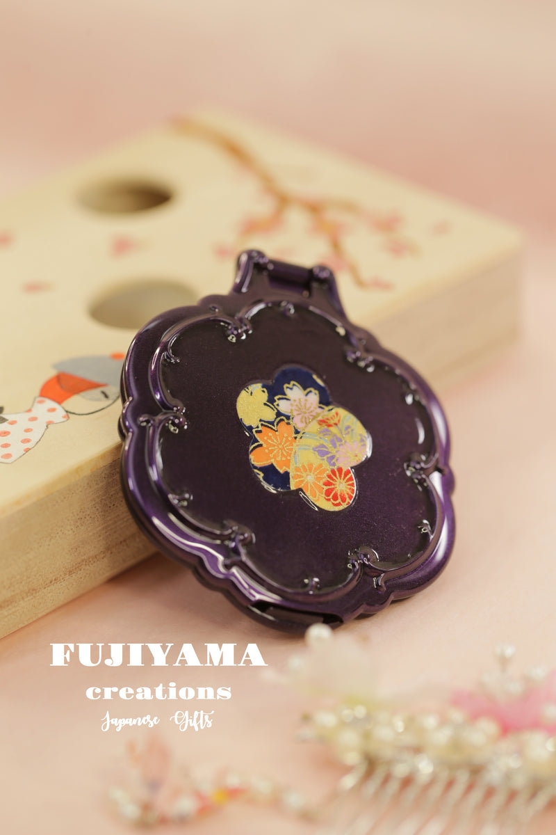 Japanese hair piece and purse mirror set