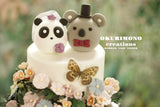 koala and panda wedding cake topper