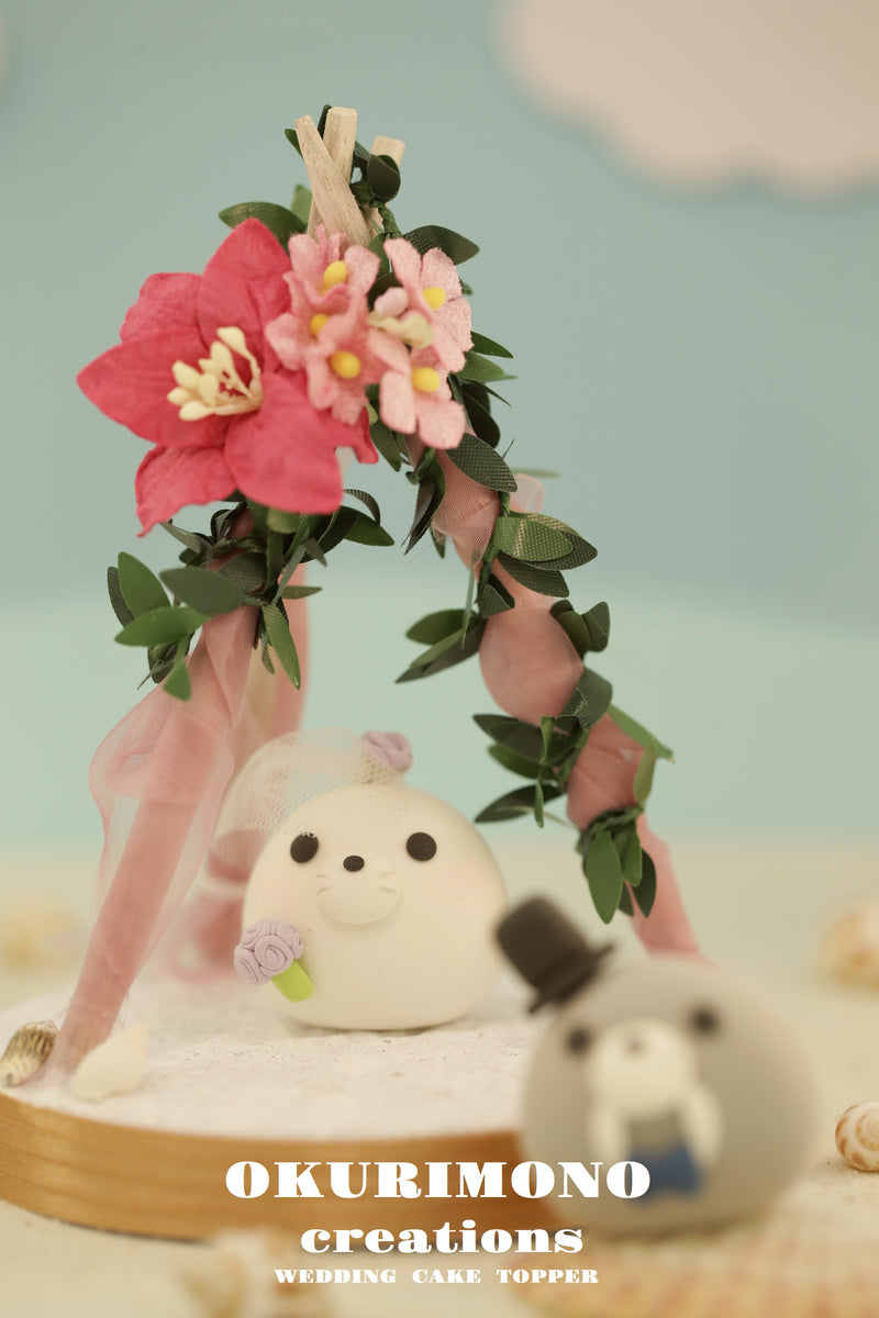seal and walrus Wedding Cake Topper
