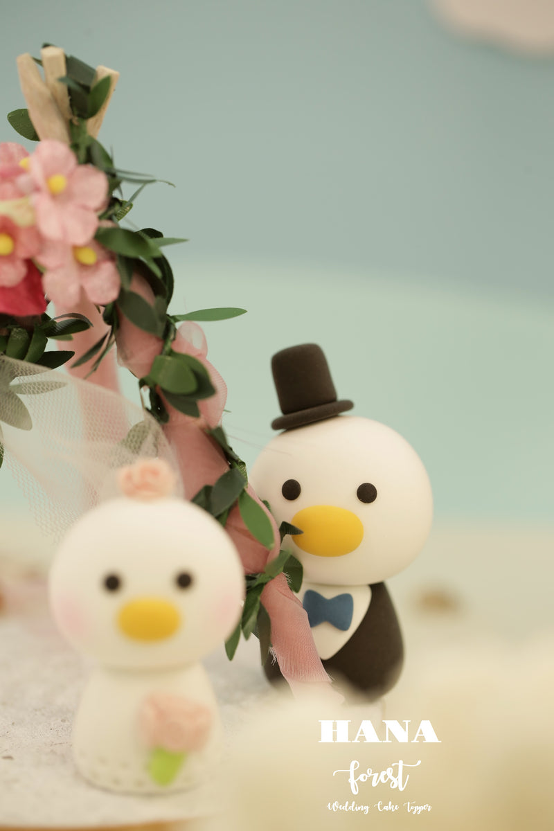 Duck wedding cake topper
