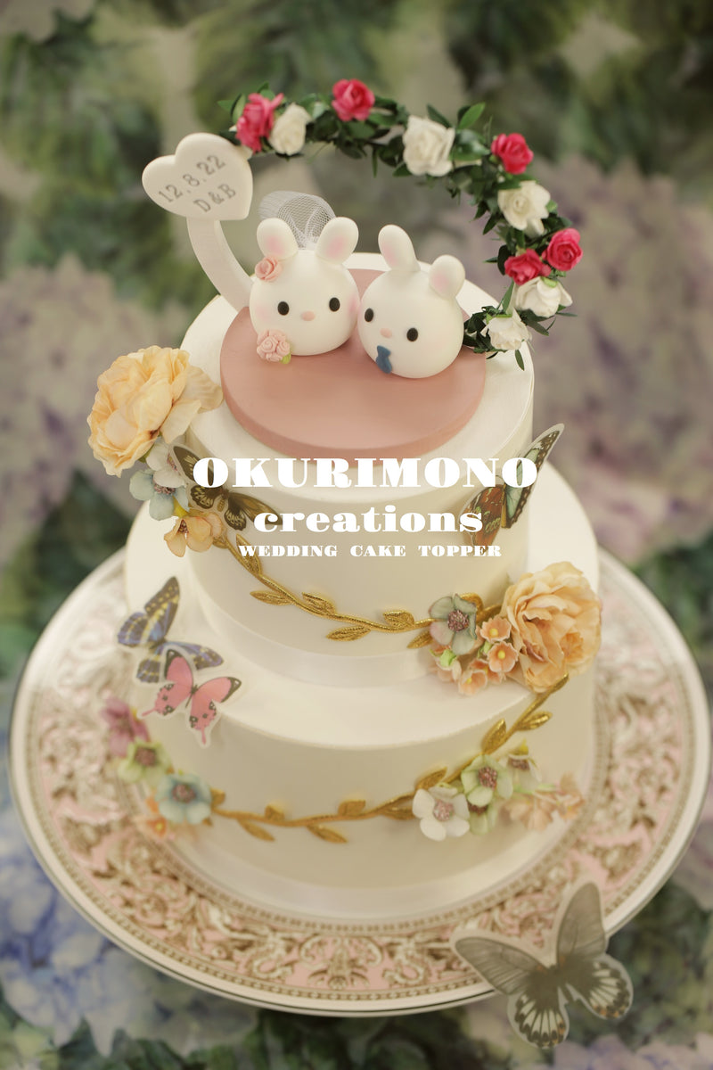 Wedding Toppers Rabbit Bunny wedding cake topper | Beachweddingtips.com