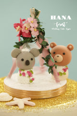 bear and koala wedding cake topper