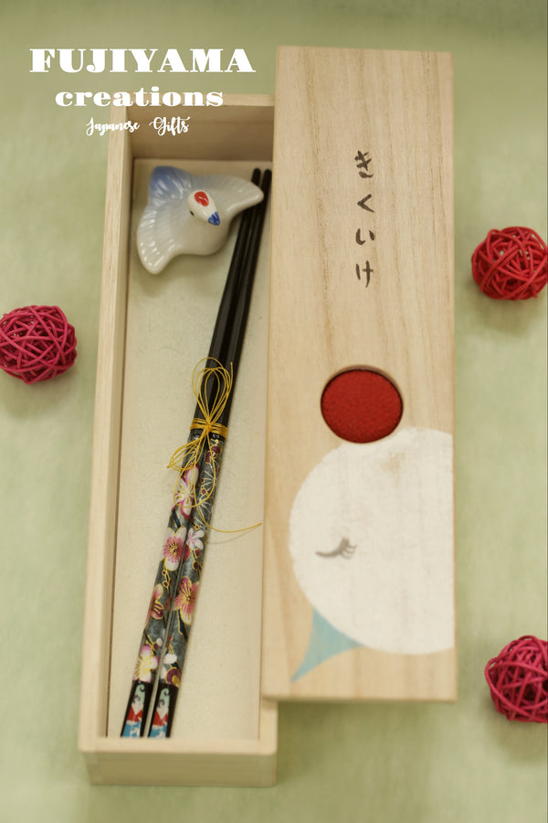 Handmade Japanese Chopsticks set with wooden box