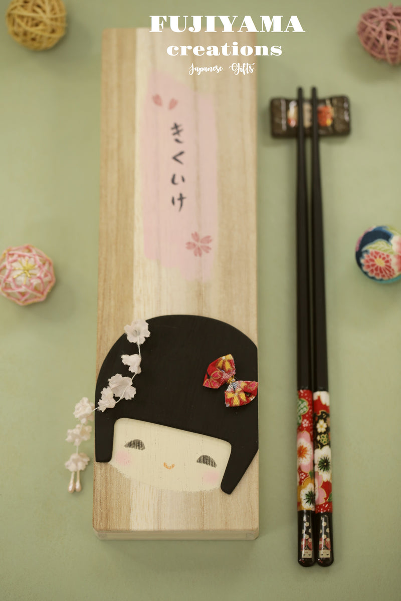 Handmade Japanese Chopsticks set with wooden box,C237