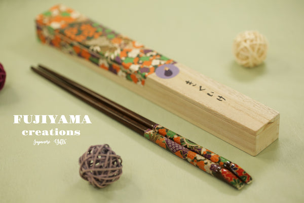 Handmade Japanese Chopsticks with wooden box C228