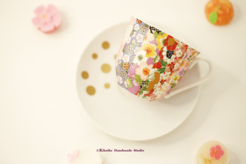Japanese Chiyogami tea cup,Japanese interior home decoration