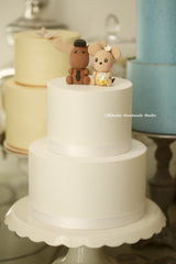 moose and mouse wedding cake topper