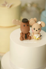 moose and mouse wedding cake topper