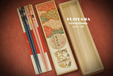 Handmade Japanese Lucky Cat Chopsticks set with wooden box