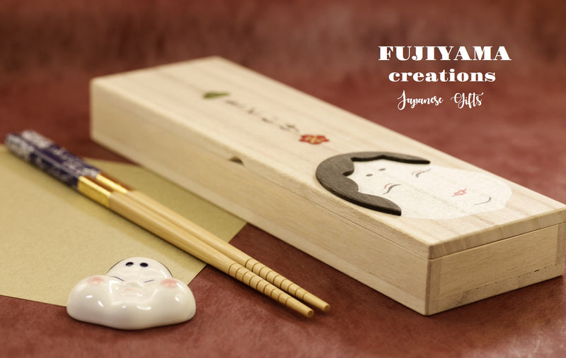 Handmade Japanese Chopsticks set with wooden box C215