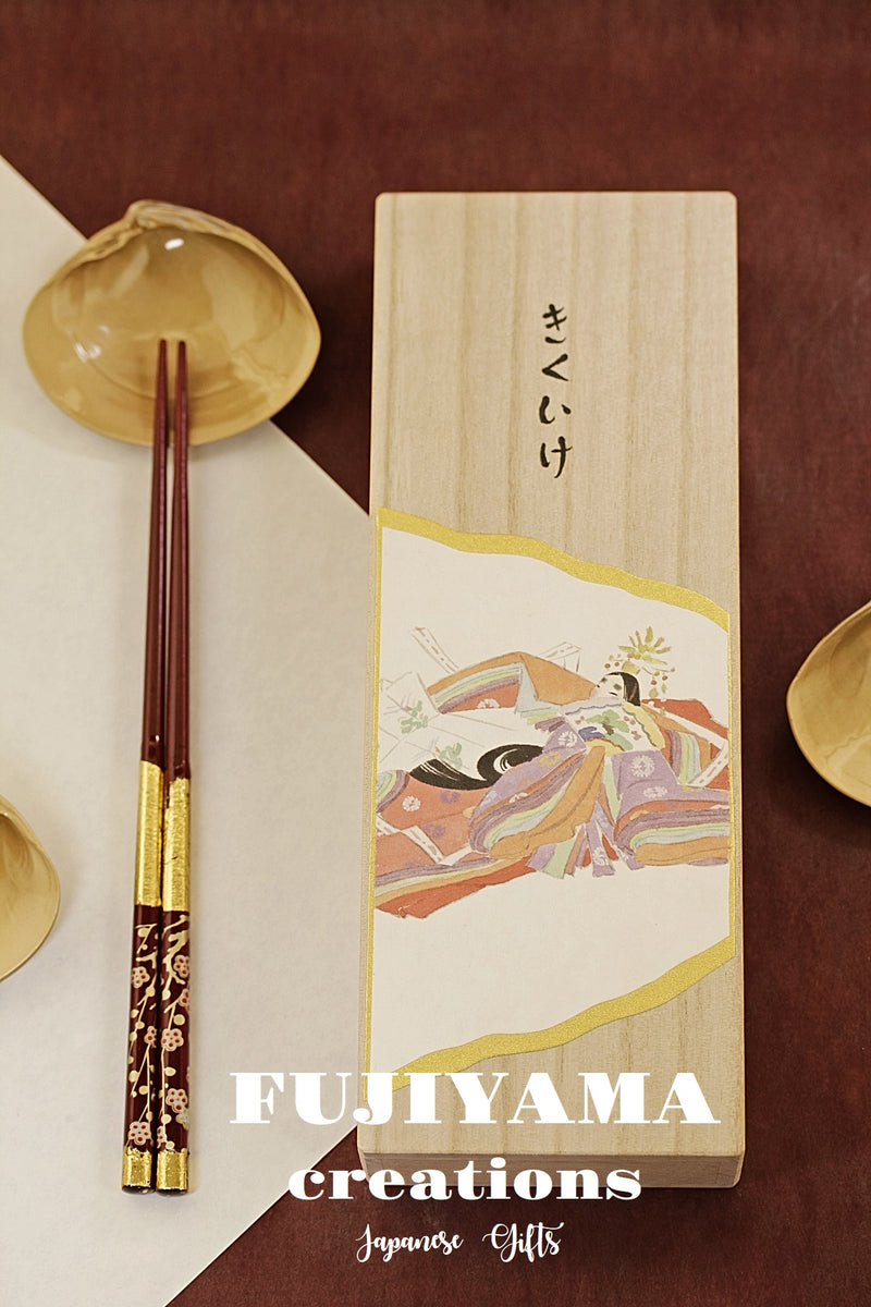 Handmade Japanese Chopsticks set with wooden box,C247