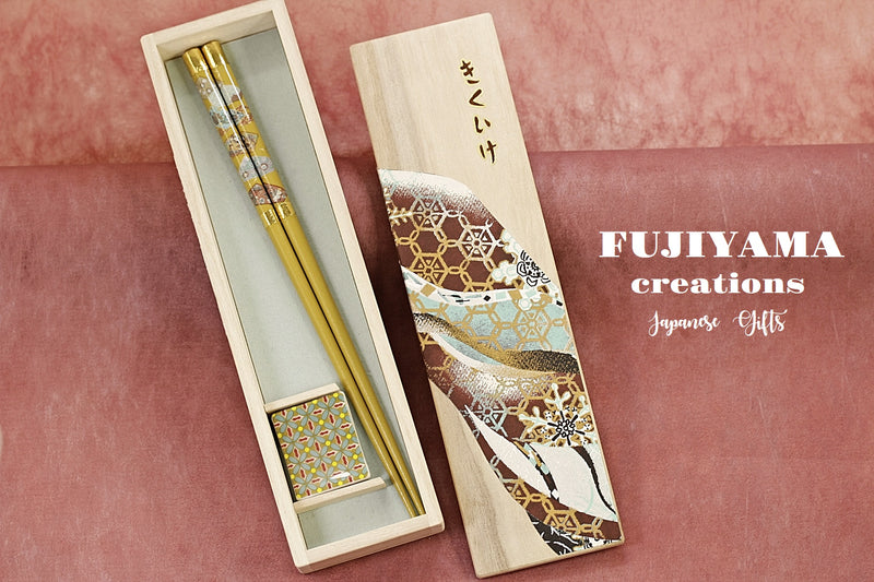 Handmade Japanese Chopsticks set with wooden box,C236