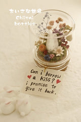 bunny flower message in bottle