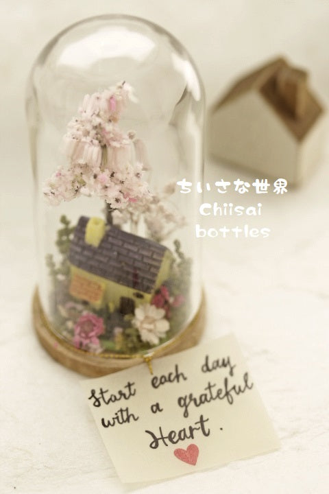 New Home flower message in bottle