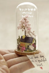 New Home flower message in bottle