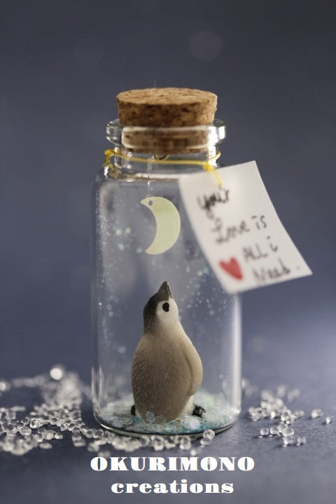 penguin message in bottle
