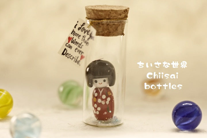 Japanese doll message in bottle