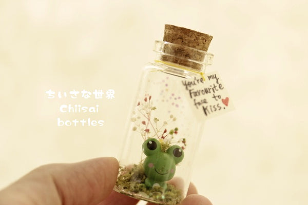 Frog message in bottle