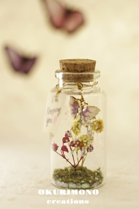 butterfly message in bottle