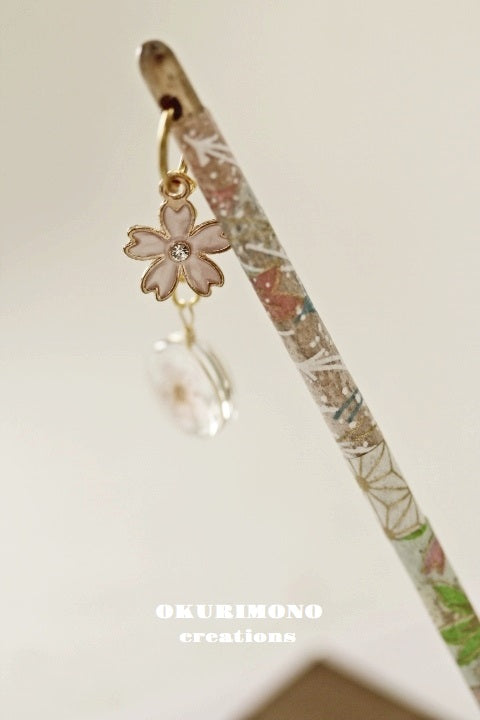 Japanese hair stick,kanzashi geisha hair piece,Hanami Hair Chopsticks