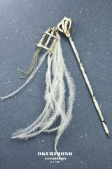 Japanese hair stick,kanzashi geisha hair piece,Hanami Hair Chopsticks