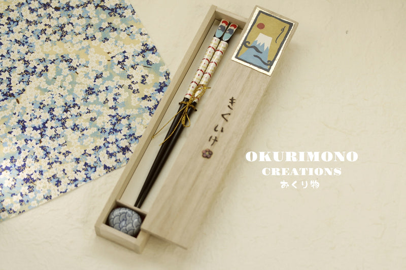 Handmade Japanese Chopsticks set with wooden box