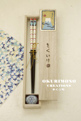 Handmade Japanese Chopsticks set with wooden box