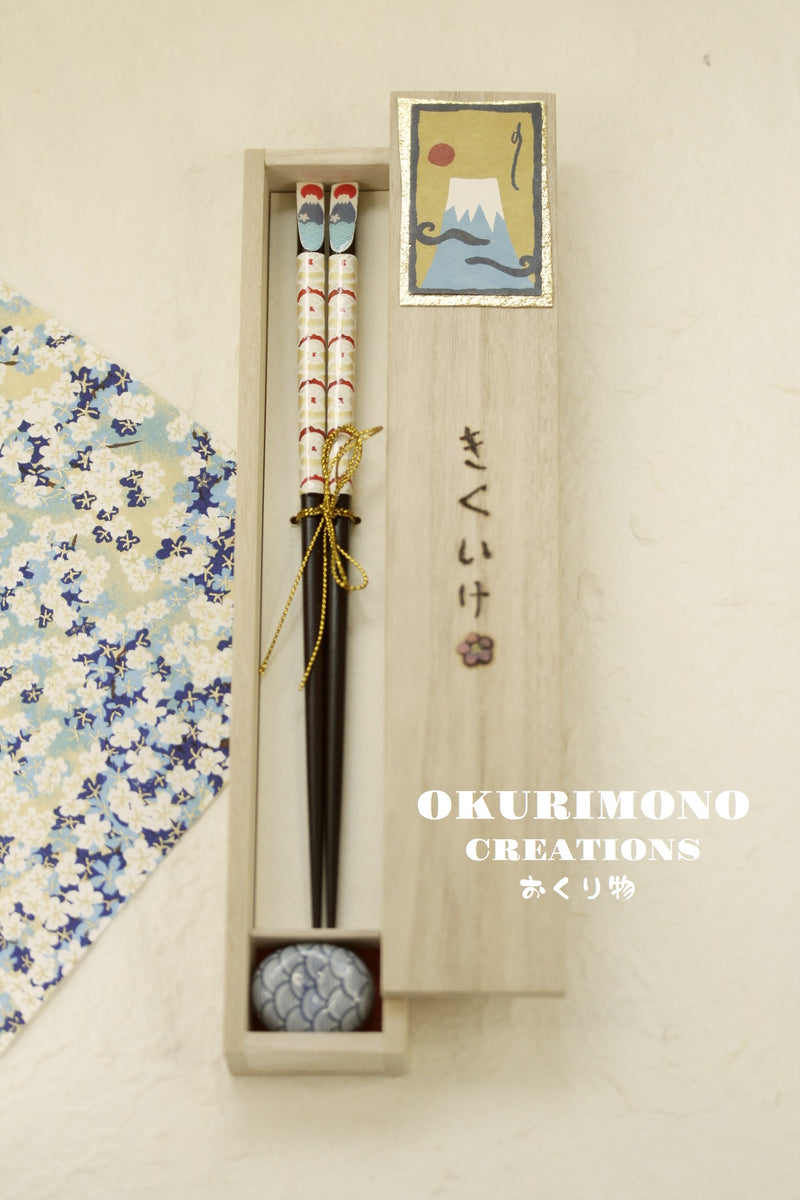 Handmade Japanese Chopsticks set with wooden box