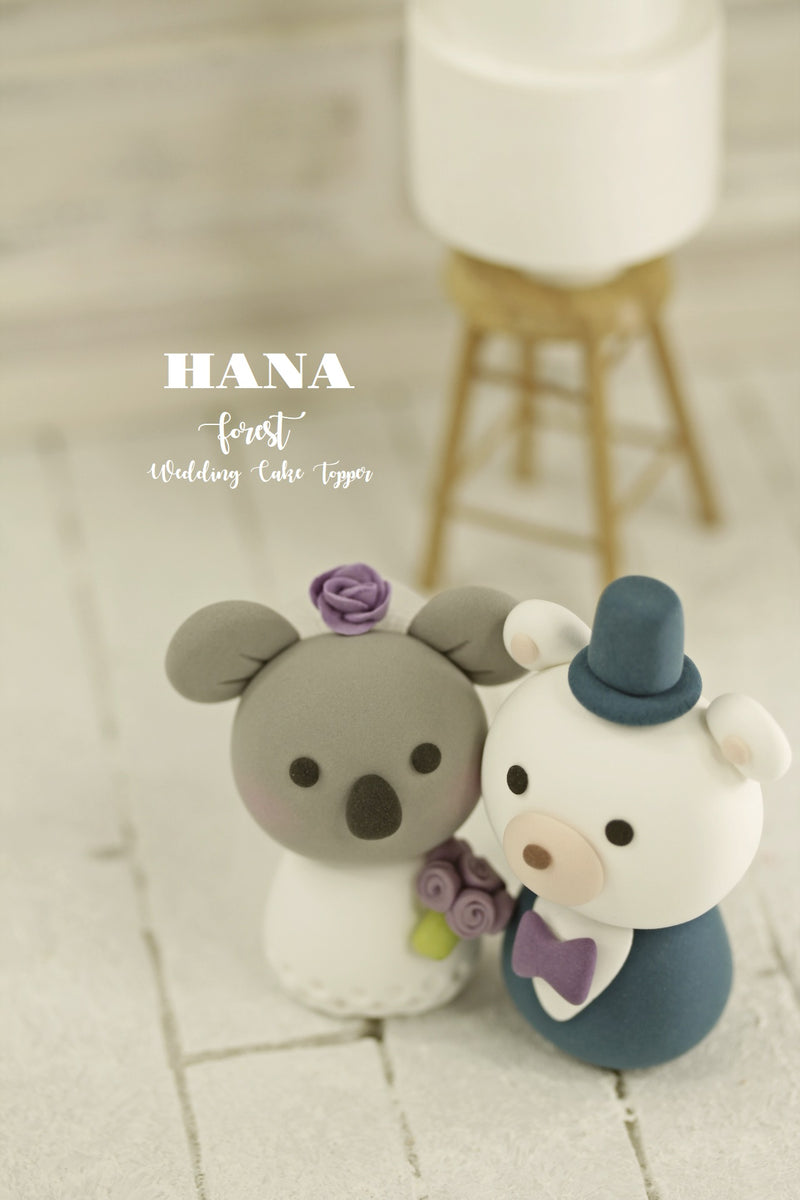 koala wedding cake topper – Kikuike Handmade Studio