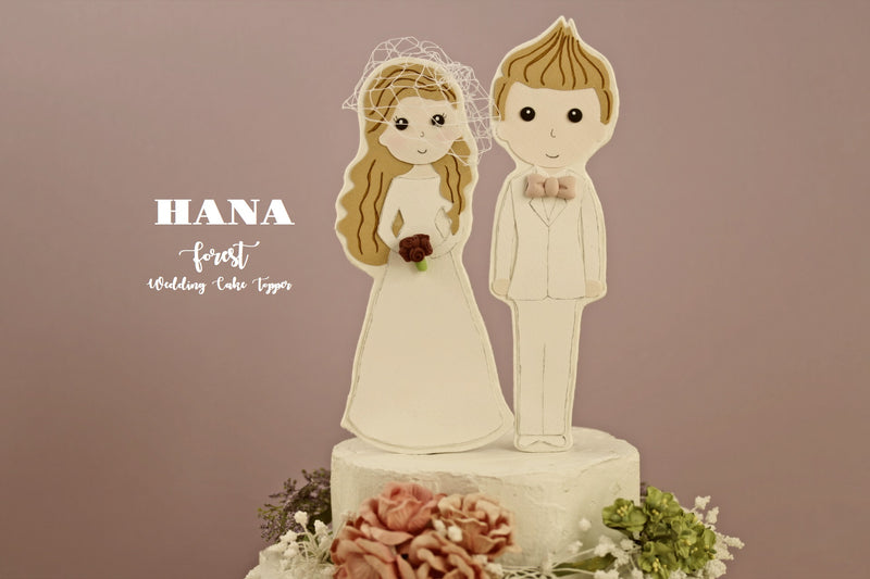 Custom bride and groom cake topper,Personalized Wedding Portrait