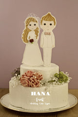 Custom bride and groom cake topper,Personalized Wedding Portrait