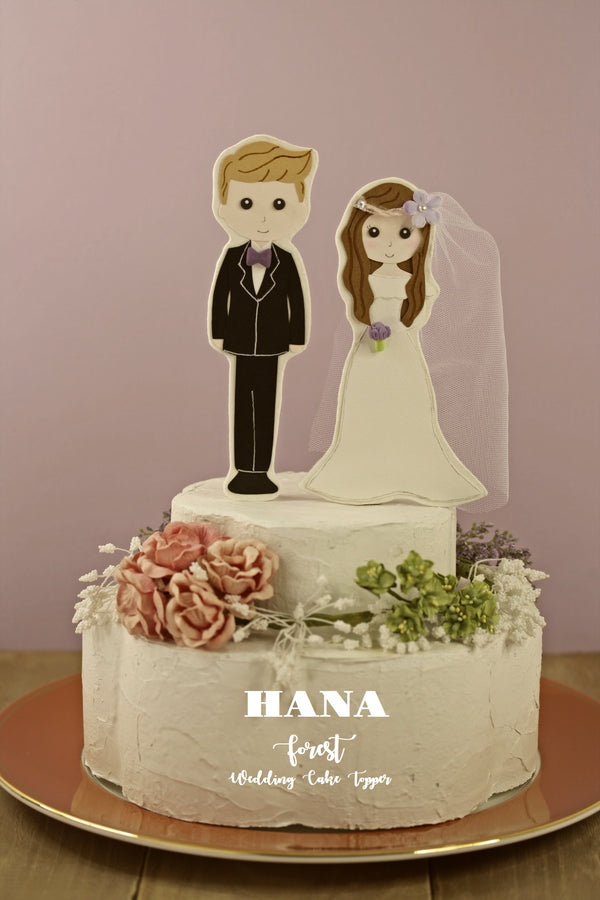 Custom bride and groom cake topper,Personalized Wedding Portrait