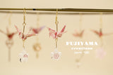 Japanese chiyogami crane earrings A147