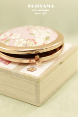 Japanese chiyogami purse mirror,D149