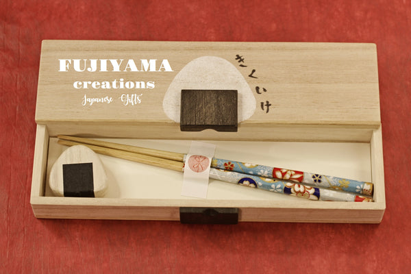 Handmade Japanese Chopsticks set with wooden box C209