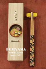 Handmade Japanese Chopsticks set with wooden box,Sushi miniatures
