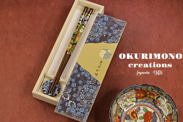Handmade Japanese Chopsticks set with wooden box,C241