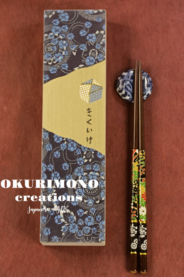 Handmade Japanese Chopsticks set with wooden box,C241