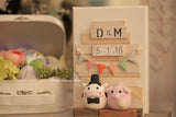 pig and cow wedding cake topper