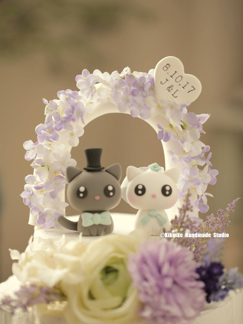 kitty wedding cake topper,cat wedding cake topper