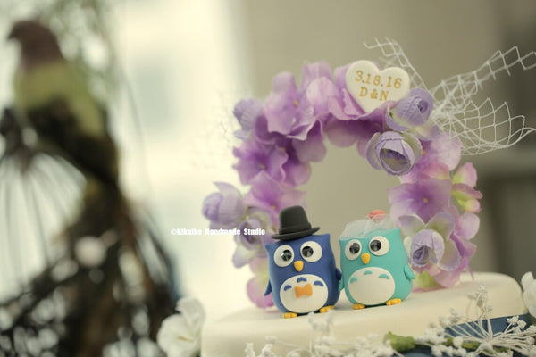 owls Wedding Cake Topper