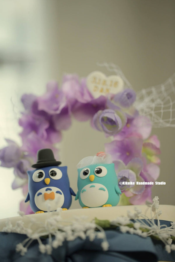 owls Wedding Cake Topper