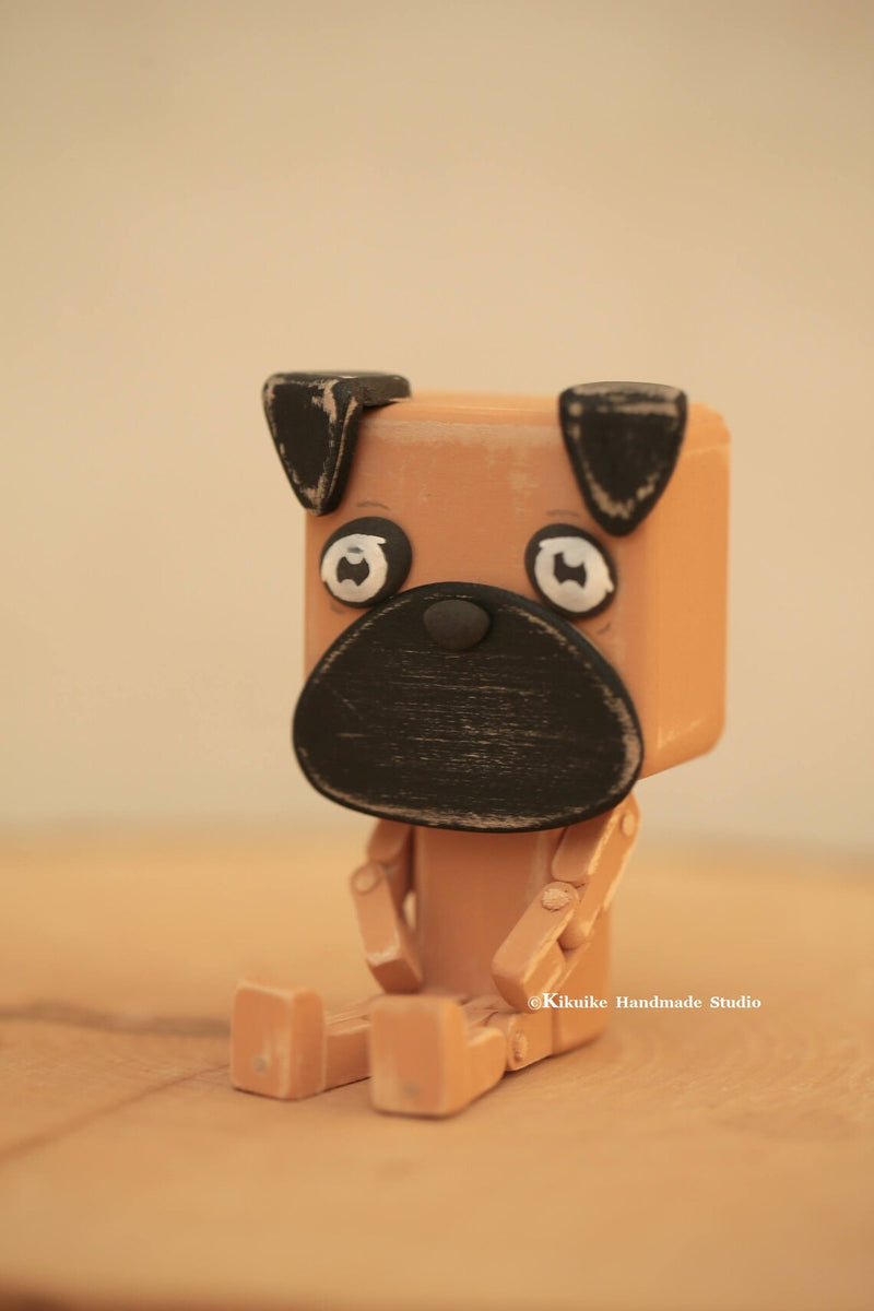 Handmade wooden doll---Pug