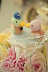 Korean Duck wedding cake topper