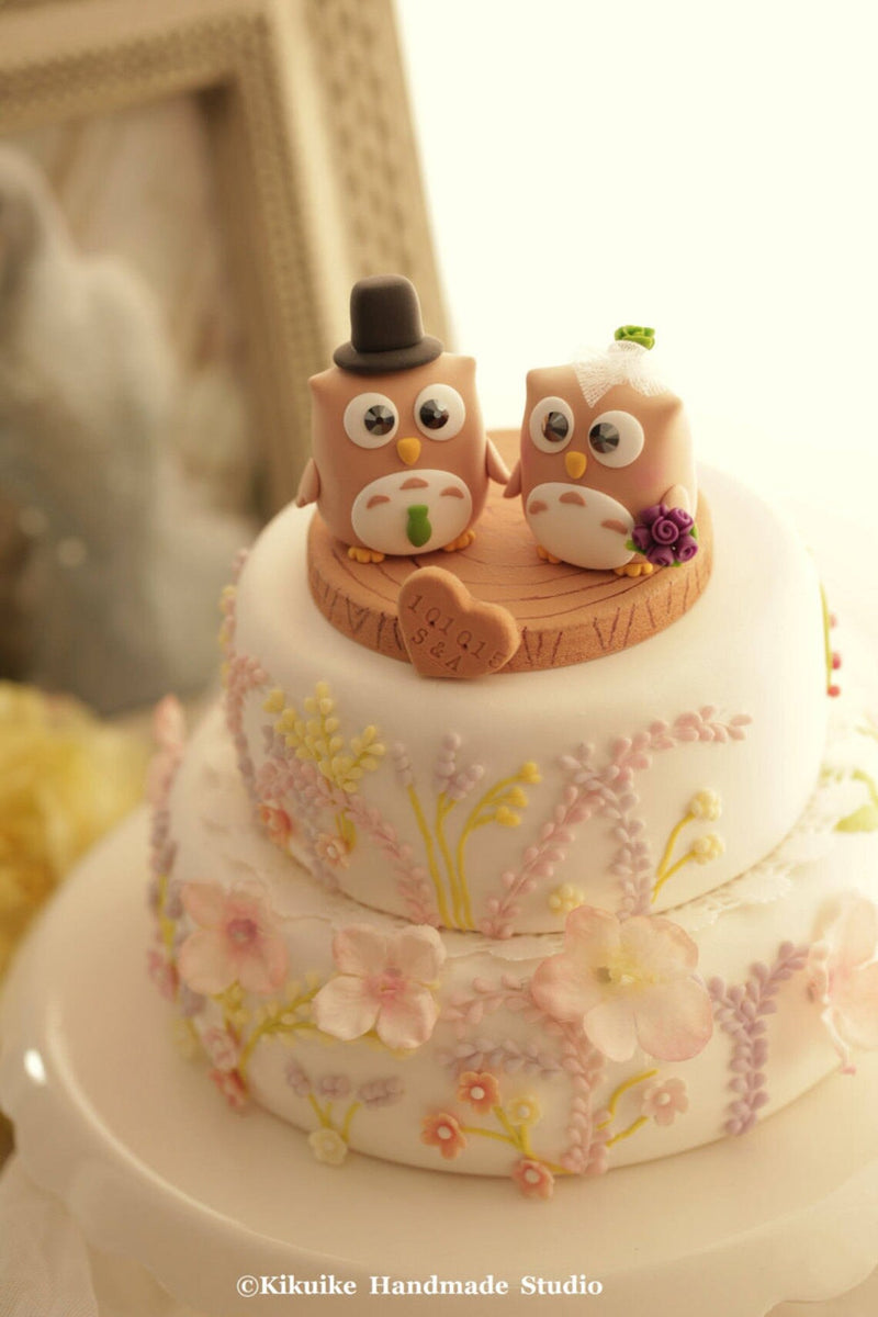 owls Wedding Cake Topper