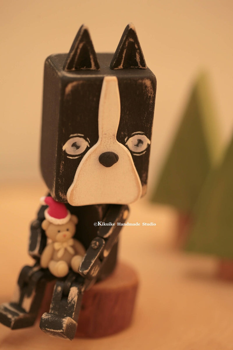 Handmade wooden doll---French Bull Dog