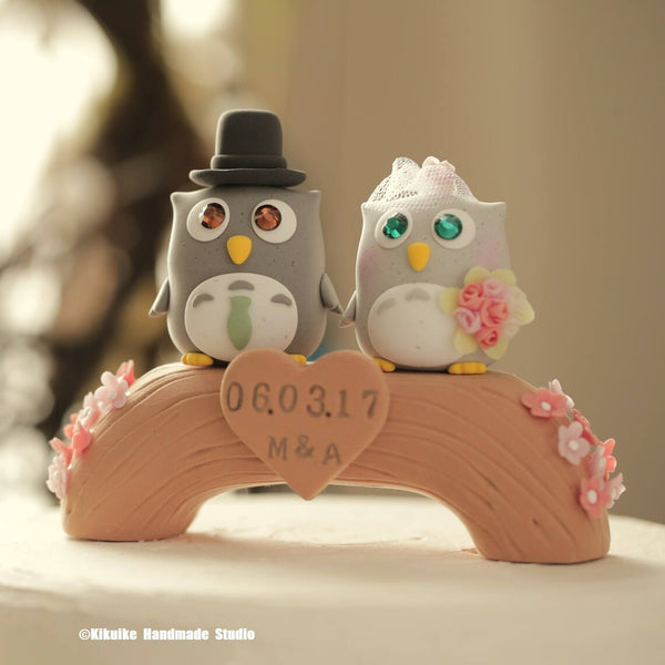 owls Wedding Cake Topper